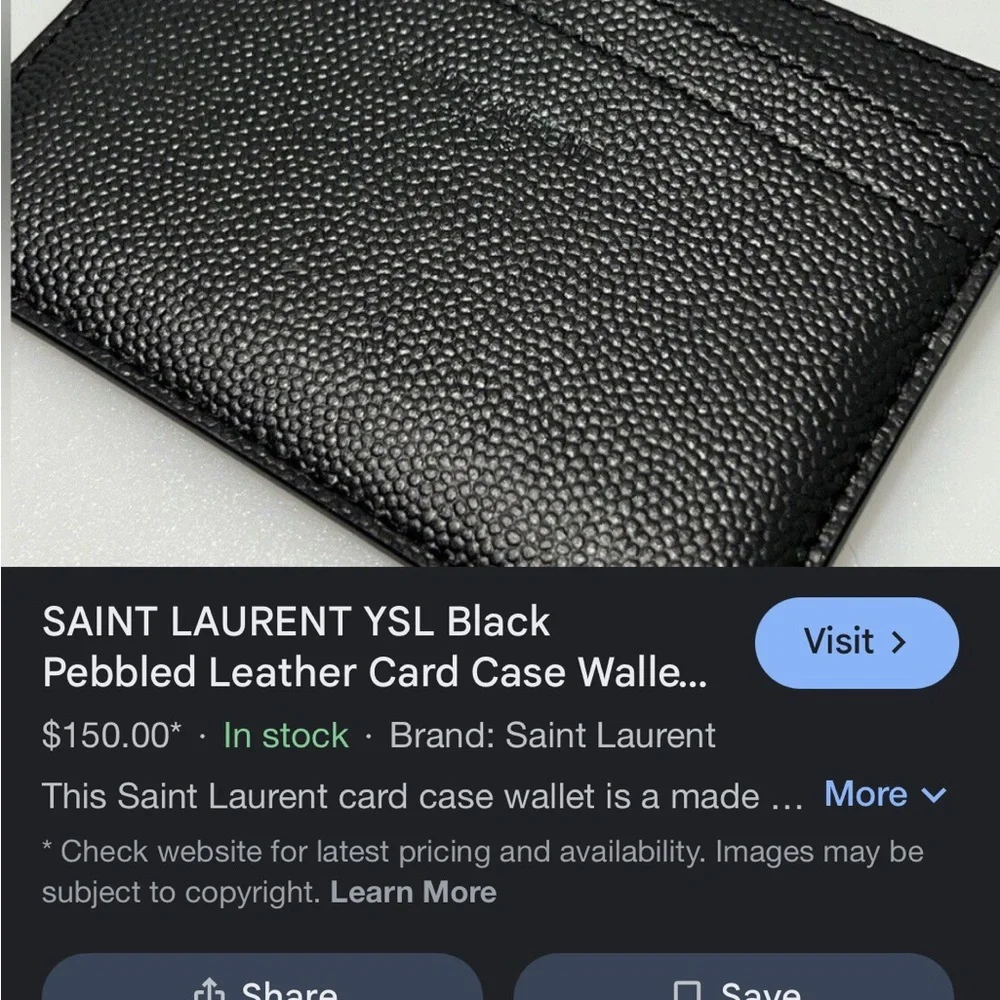 Saint Laurent Dark Green Key Card Holder Minimalist Design